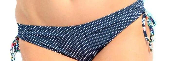 Anne Cole Ditsy Floral Tie Side Bottom In Navy 14MB343-NVY - Image 2