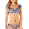 Anne Cole Studio Don't Smock Me Cap Sleeve Bikini Top