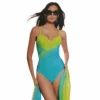 Roidal Brasil Arian Swimsuit In Blue/Green Ombre