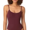 Anne Cole Studio Solid Vintage Lingerie Maillot Swimsuit In Plum