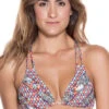OndadeMar Dahlia Geometric Bikini Top