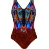 Sunflair Brown Feather One Piece