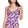 OndadeMar Girls Summer Pansy One Piece Swimsuit