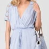 Pia Rossini Aubree Short Dress In Light Blue