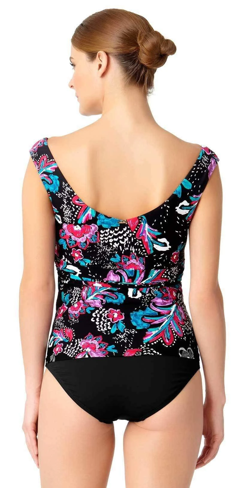 Anne Cole Off The Shoulder Wrap Tankini Top - Image 2