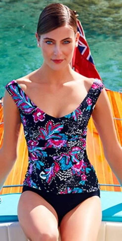 Anne Cole Off The Shoulder Wrap Tankini Top