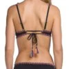 Becca Mardi Gras Crocheted Tie Side Ruched Bottom 514487-BLK