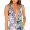 Luli Fama Dynasty Malecon Romper In Blue