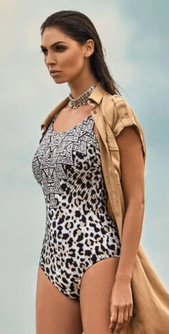 Nuria Ferrer Oasis Mastectomy One Piece Swimsuit 9217-Leopard