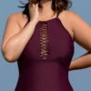 Raisins Curve Ola One Piece Swimsuit In Maroon Y840085-MAR