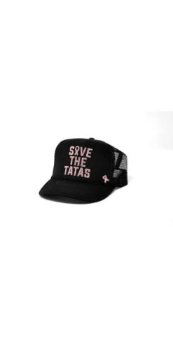 Mother Trucker Save The Tatas Hat In Black