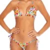 Luli Fama Wildflower Ruffle Triangle Bikini Top
