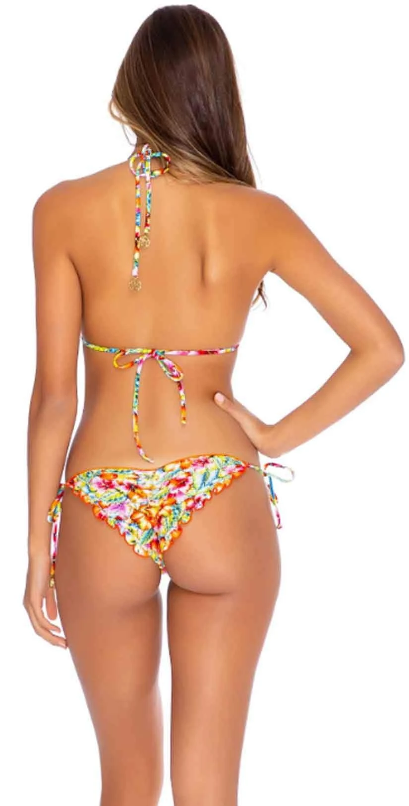 Luli Fama Wildflower Ruffle Triangle Bikini Top - Image 2