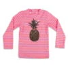Shade Critters Girls Magic Sequin Pineapple Rash-Guard Top