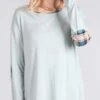 Chris And Carol Elbow Patch Long Sleeve Knit Top 160104T