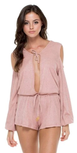 Luli Fama Sabor Romper In Rose Silver