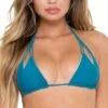 Luli Fama Cosita Buena Knotted Triangle Bikini Top In Exuma