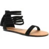 Qupid Shoes Archer Sandal In Black ARCHER-166 Black
