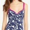 Tommy Bahama Graphic Jungle V Neck One Piece Swimsuit TSW31312P-15096MW