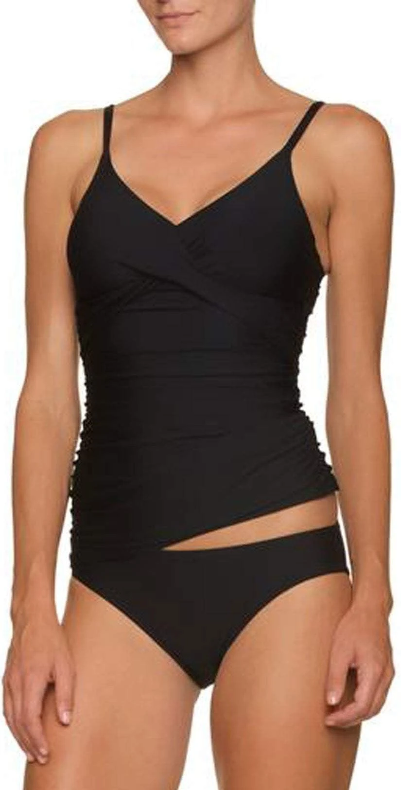 Helen Jon Resort Essentials Floating Underwire Tankini Top In Black - Image 4