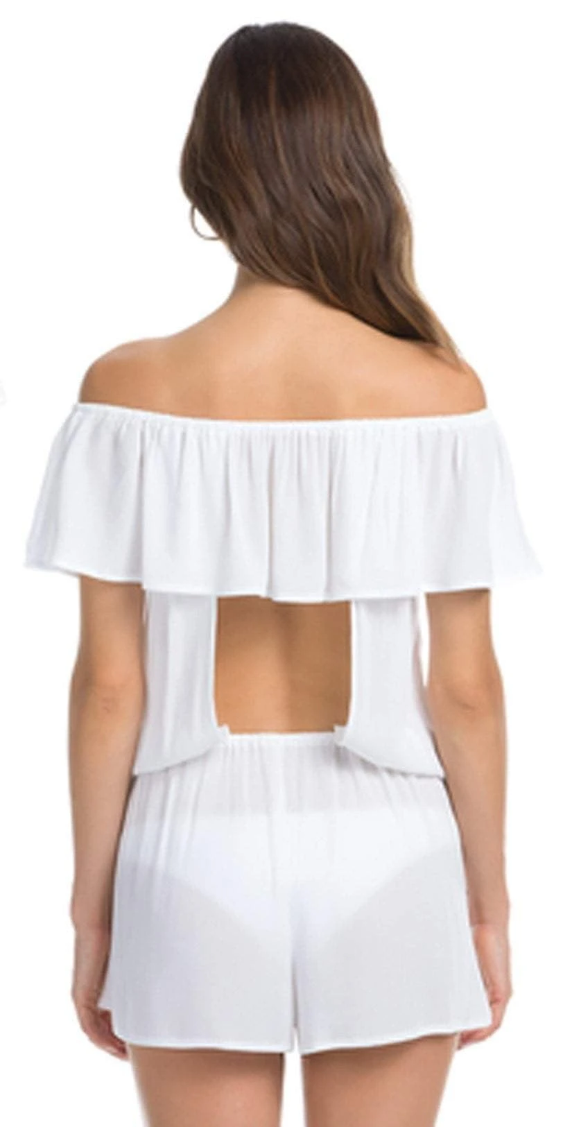 Isabella Rose Besties Ruffle Romper In White 4054884-WHT - Image 2