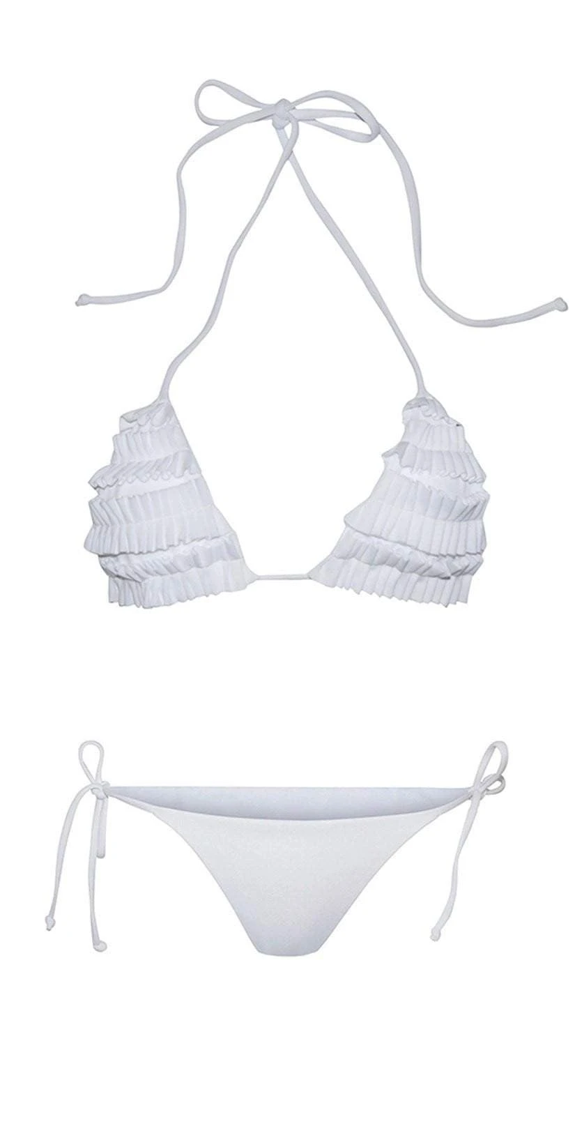 Chloe Rose Bloom Bikini Set In White - Image 2